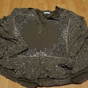 Lucky Brand Green blouse sz med